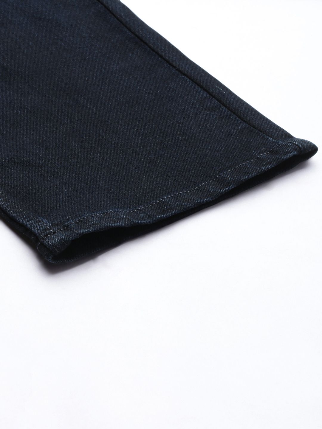 The Indian Garage Co Men Slim Straight Fit Low Distress Light Fade Stretchable Jeans