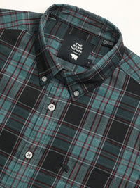 THE BEAR HOUSE Slim Fit Tartan Checks Opaque Checked Casual Shirt