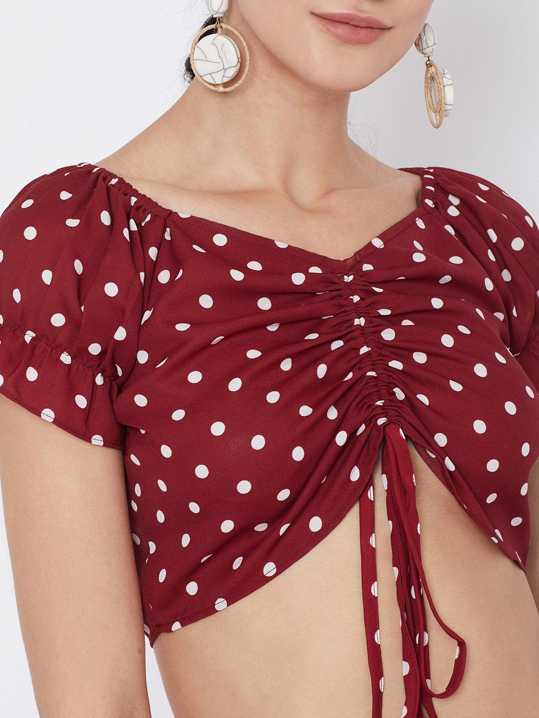 Berrylush Women Red Printed Fit and Flare Dress