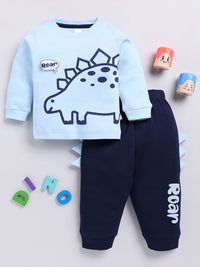Moms Love Infant Boys Pure Cotton Printed T-shirt & Jogger