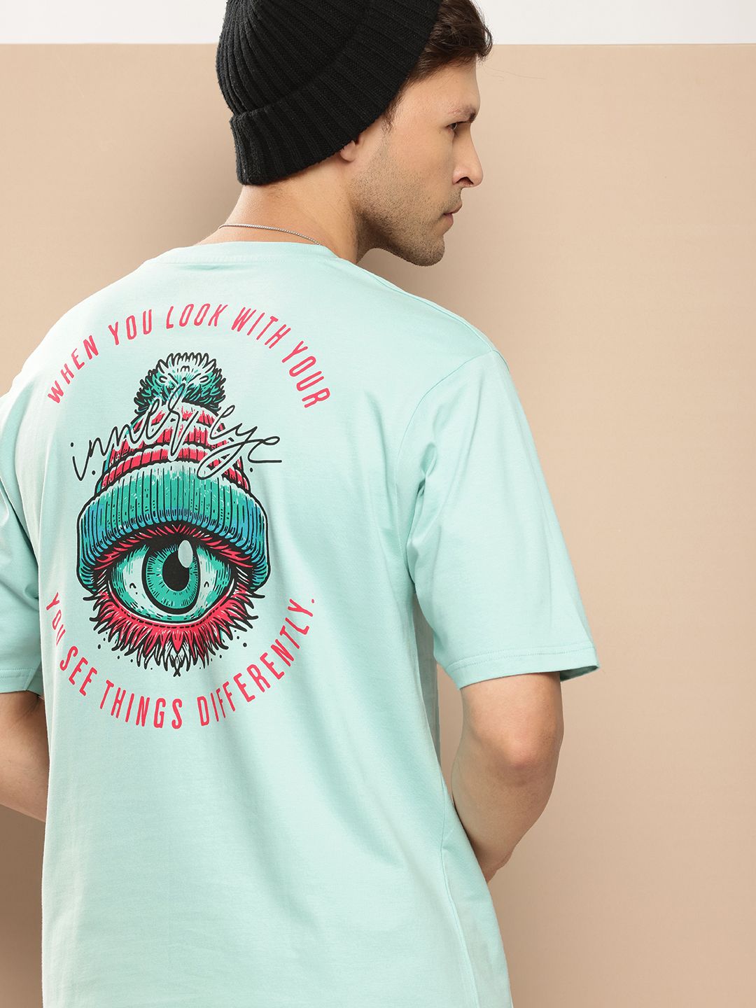 Difference of Opinion Men Printed Pure Cotton T-shirt