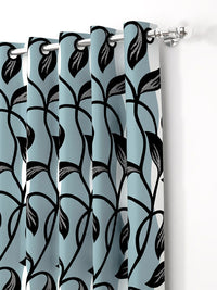Story@home Nature White & Grey 2 Pieces Ethnic Motifs Printed Window Curtains