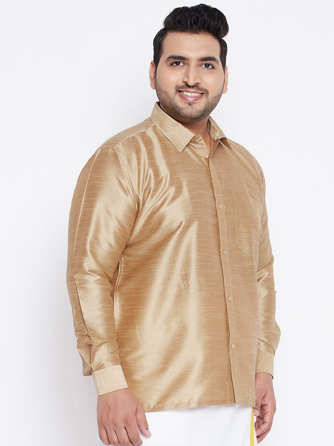 VASTRAMAY Men Silk  Premium Casual Shirt