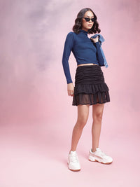 DressBerry High Neck Acrylic Top