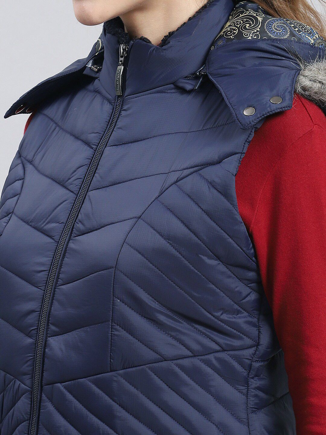 Monte Carlo Faux Fur Trim Hooded Lightweight Padded Jacket