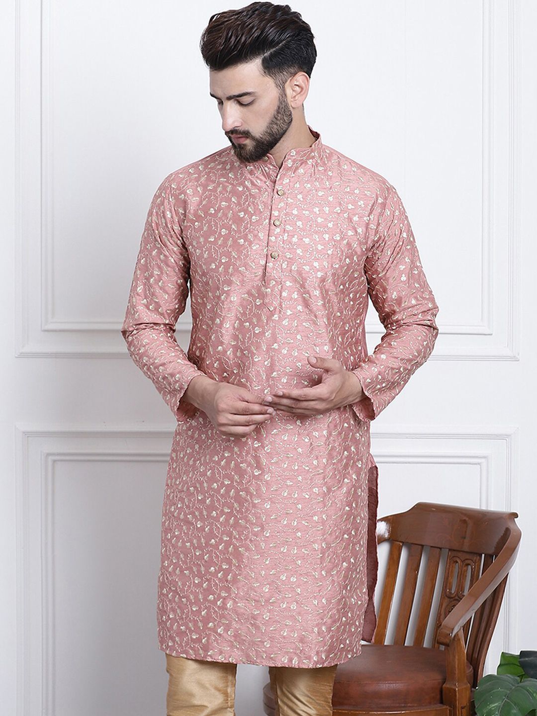 SOJANYA Kurta Lurus Sulam Bunga