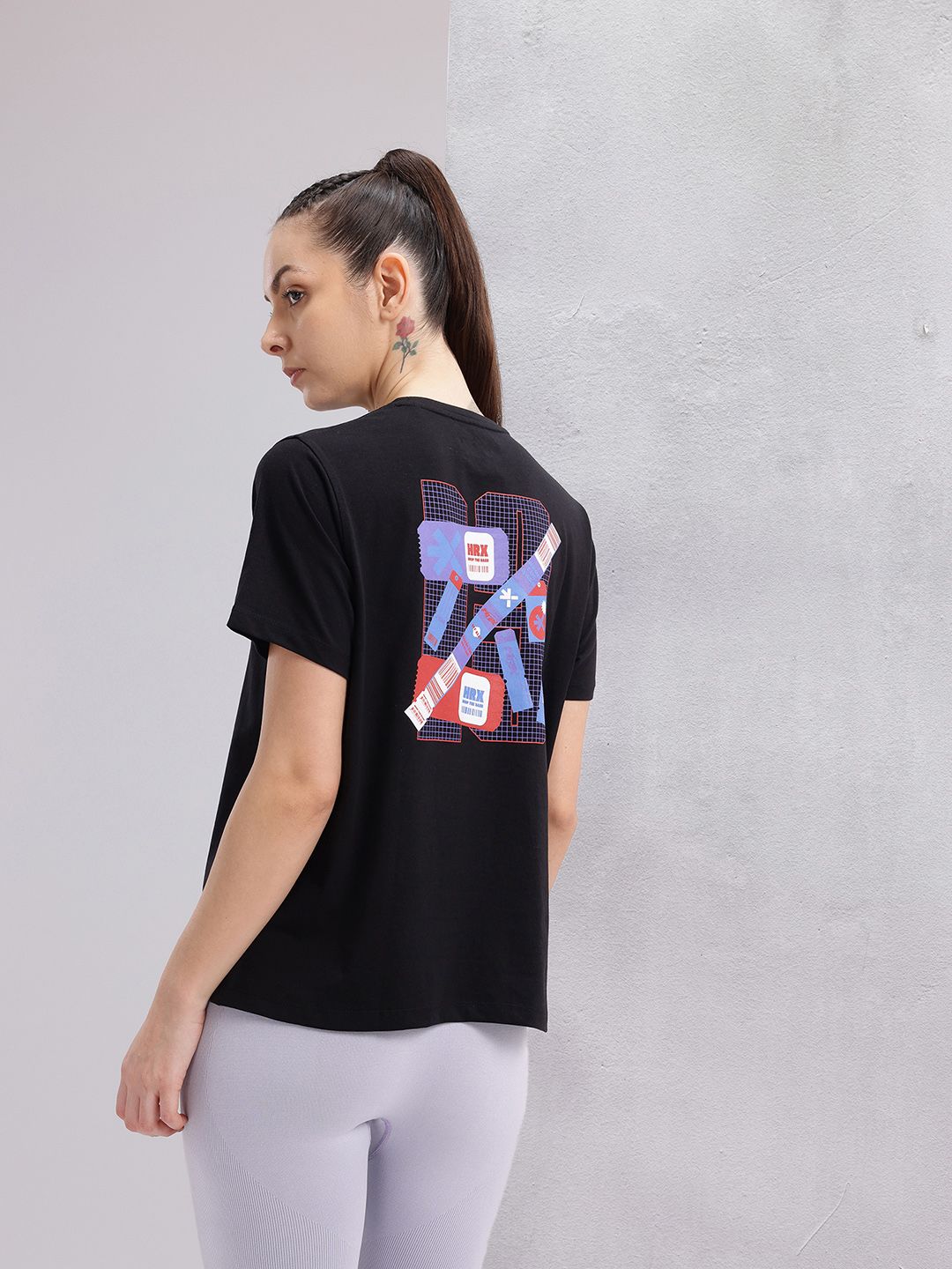 HRX by Hrithik Roshan Women Brand Logo Printed T-shirt