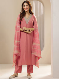 Gerua By Libas Women Ethnic Motifs Yoke Design Regular Sequinned Kurta with Trousers & With Dupatta