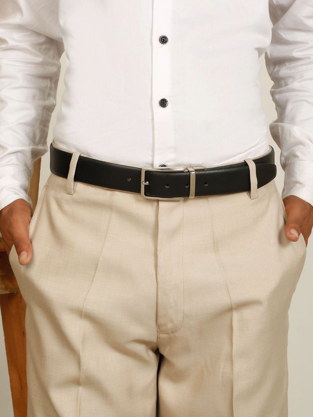 Teakwood Leathers Men Leather Reversible Belt