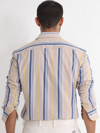 RARE RABBIT Men Purit Striped Slim Fit Classic Shirt