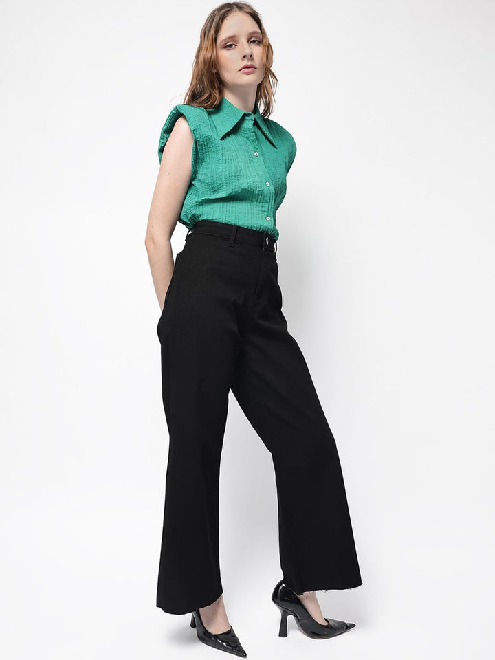RAREISM Women Comfort Wide Leg High-Rise Stretchable Jeans