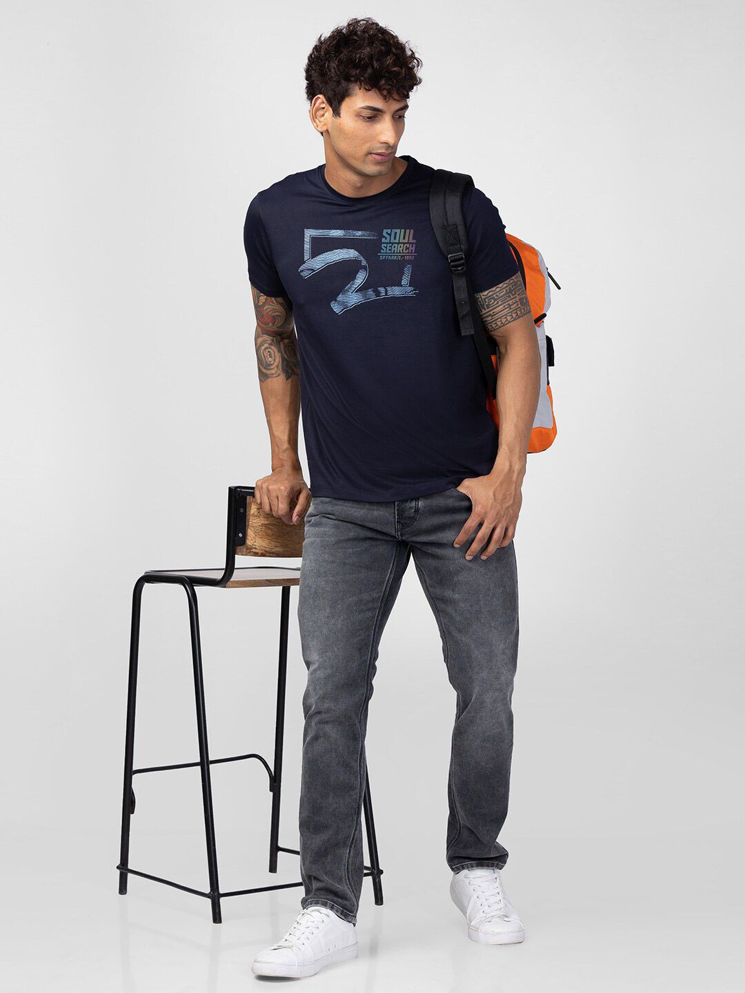 SPYKAR Men Typography Printed Cotton T-shirt