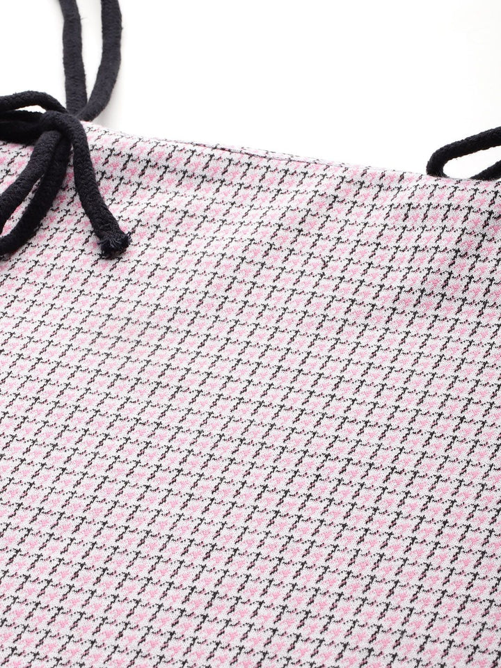 DressBerry Checked Drop-Waist Mini Dress