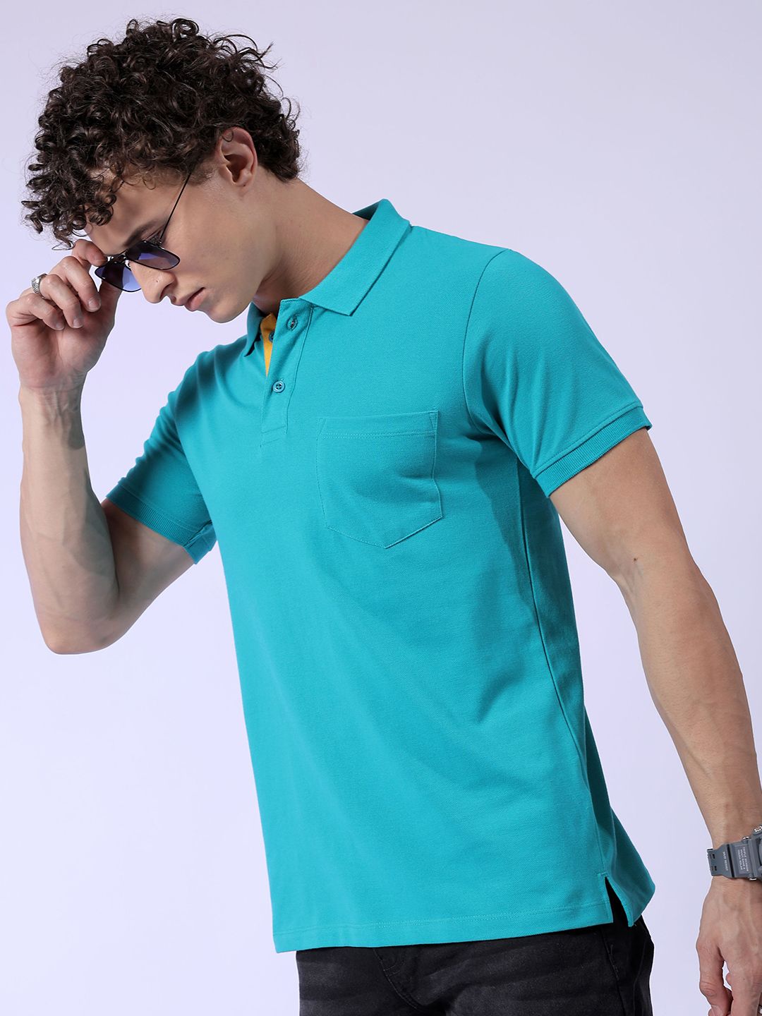 The Indian Garage Co Pack Of 2 Polo Collar Pockets T-shirt