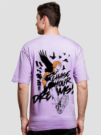 ADRO Men Typography V-Neck Applique T-shirt