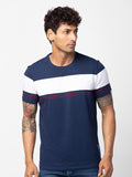 SPYKAR Men Colourblocked Cotton T-shirt