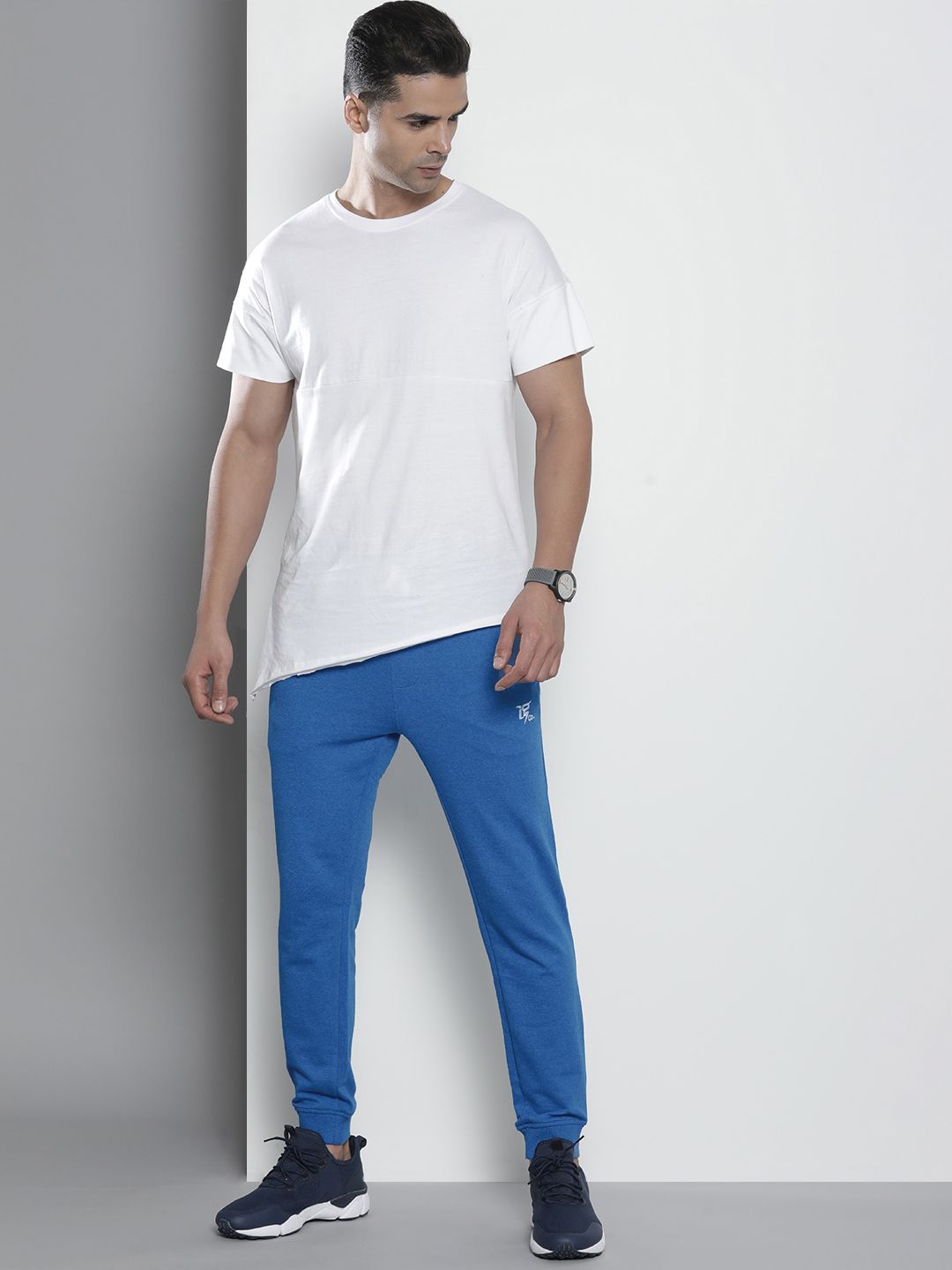 The Indian Garage Co Men Blue Solid Joggers