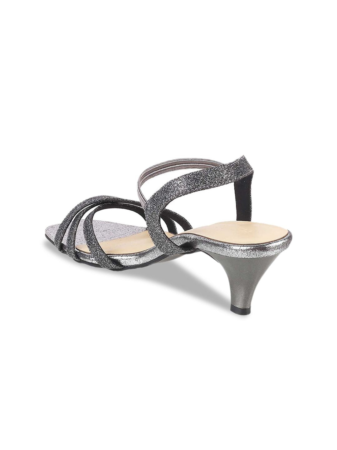 Metro Women Grey Embellished Sandals