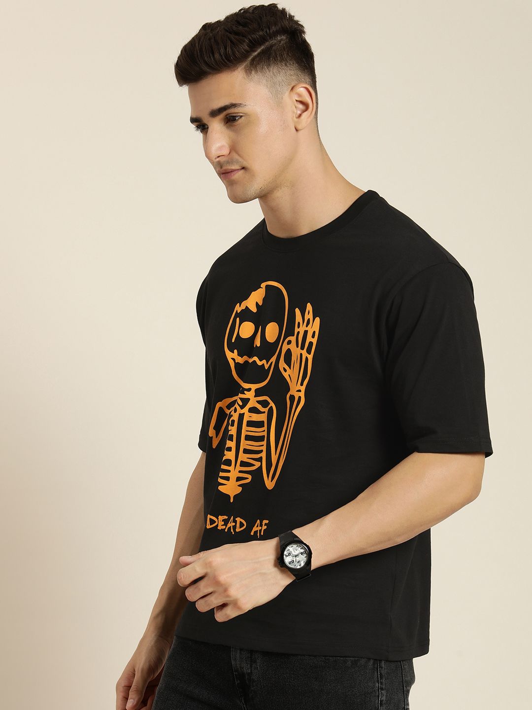 Difference of Opinion Men Graphic Printed Oversized T-shirt