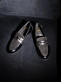 MONKSTORY Black Tux Bit Loafers