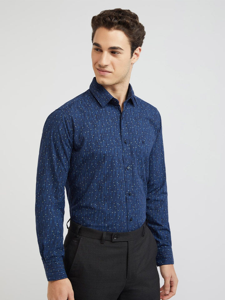 Raymond Men Slim Fit Micro Ditsy Printed Pure Cotton Casual Shirt