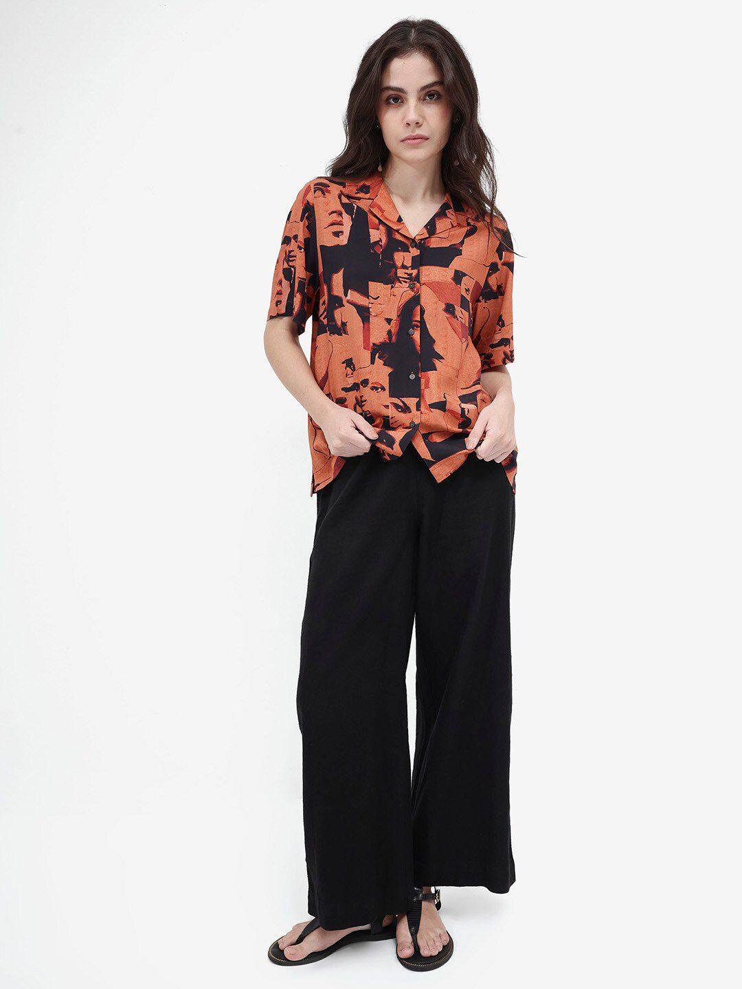 RAREISM Print Cotton Top