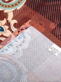 BOMBAY DYEING Ethnicity Turquoise Blue Printed Cotton 300TC King Bedsheet Set 2.74 x 2.74m