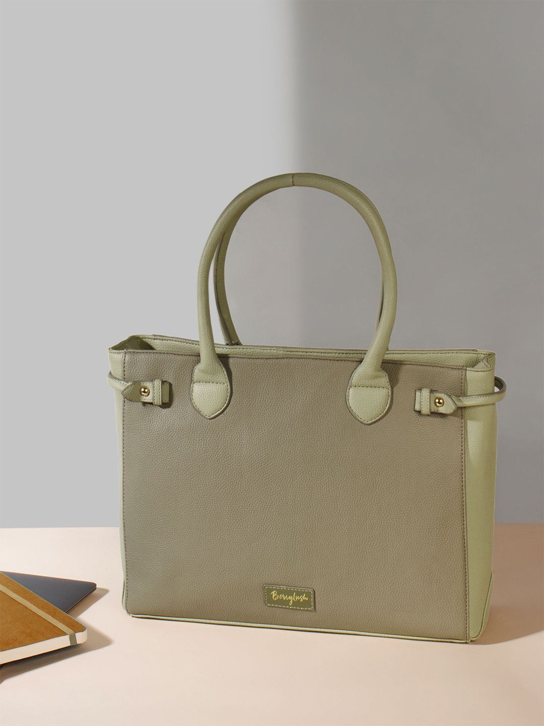 Berrylush Women's Structured Handheld Bag with Applique