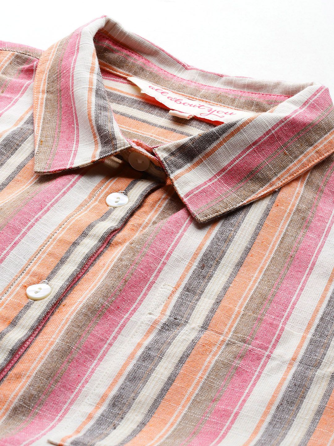 all about you Pure Cotton Striped Shirt Dress with Belt