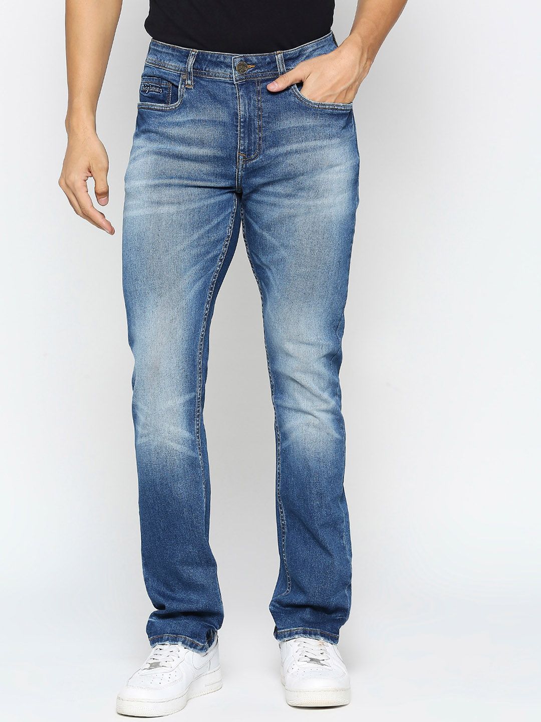 Being Human Men Clean Look Mid-Rise Heavy Fade Jeans