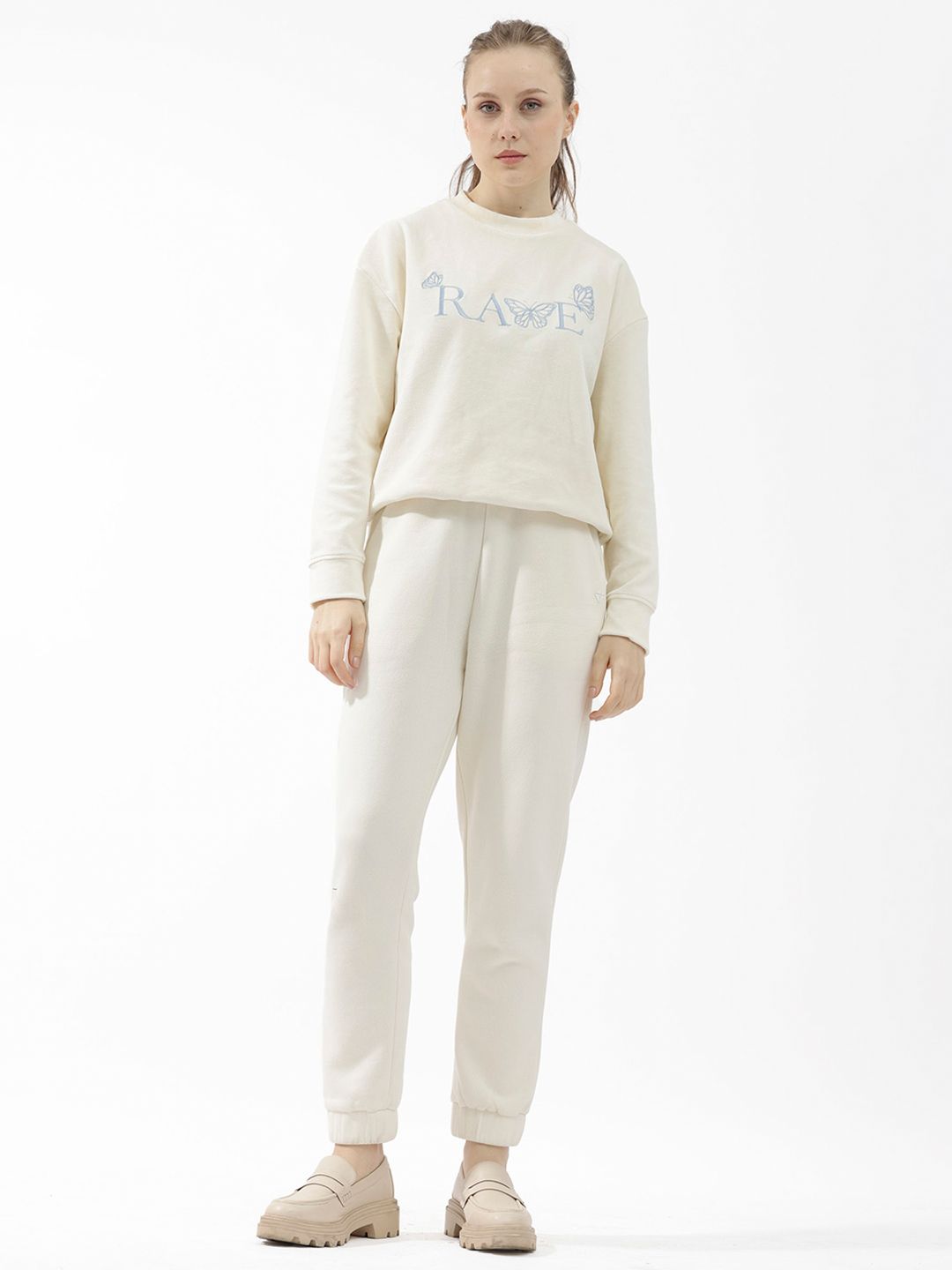 RAREISM Round Neck Embroidered Sweatshirt