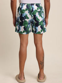 Bene Kleed Men Mid-Rise Abstract Printed Cotton Slim Fit Shorts