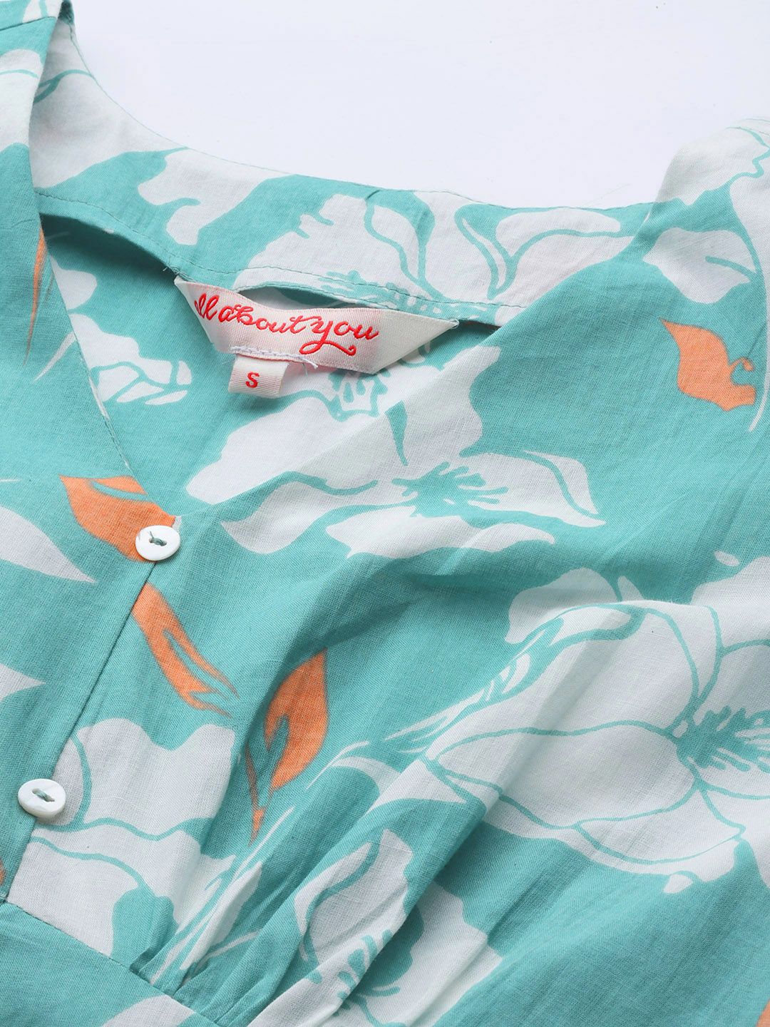 all about you Floral Printed Pure Cotton A-Line Dress