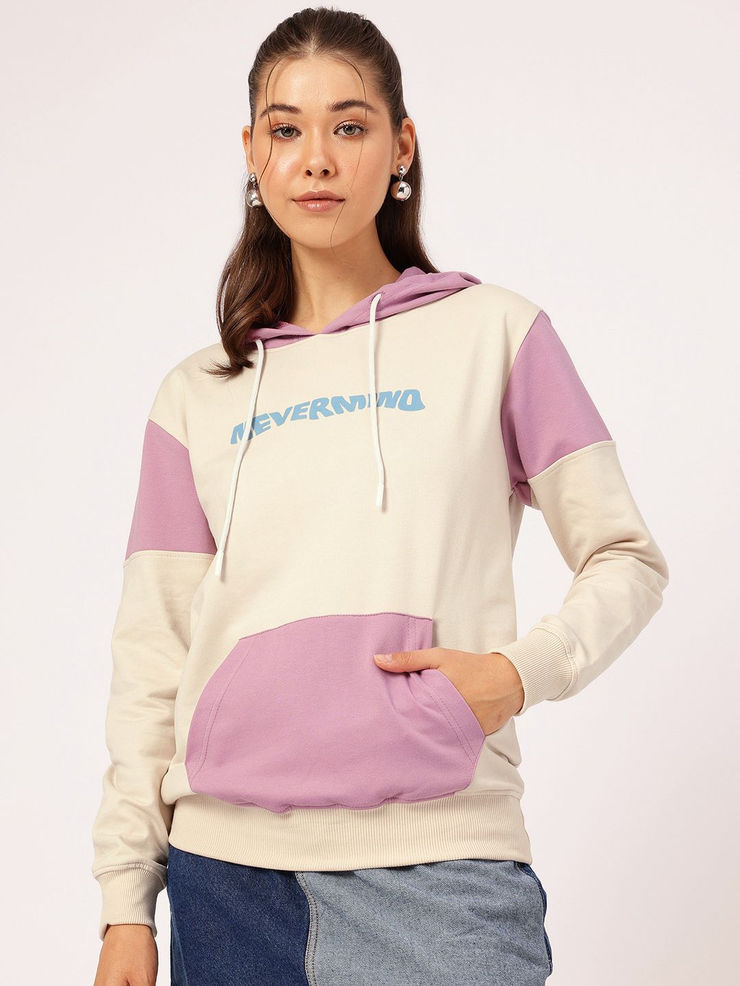 DressBerry Colourblocked Hooded SweatShirt