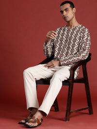 Anouk Ethnic Motifs Print Pure Cotton Short Kurta