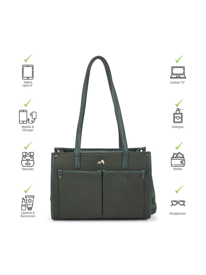 Metro Women Textured Structured Shoulder Bag