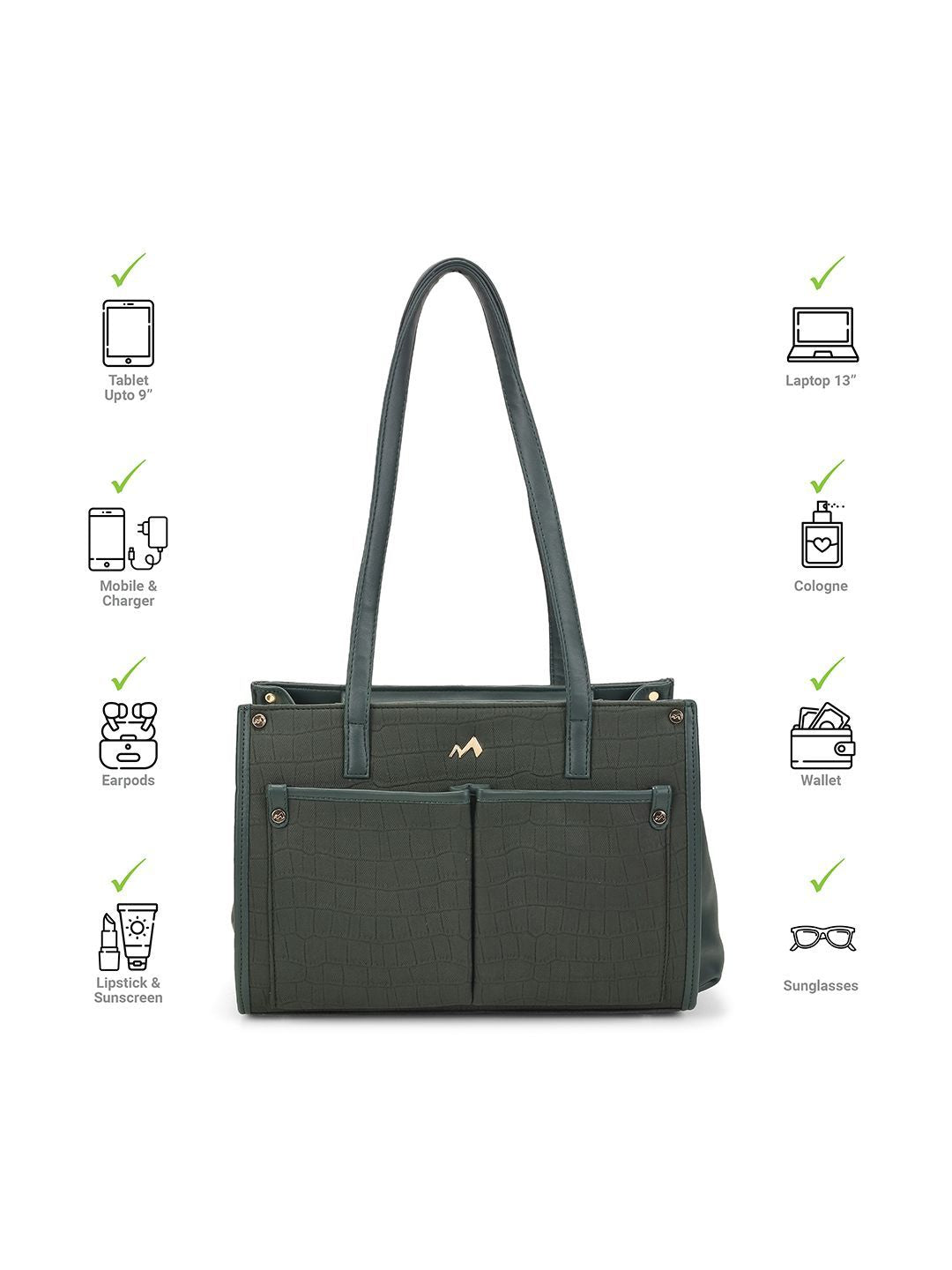 Metro Women Textured Structured Shoulder Bag