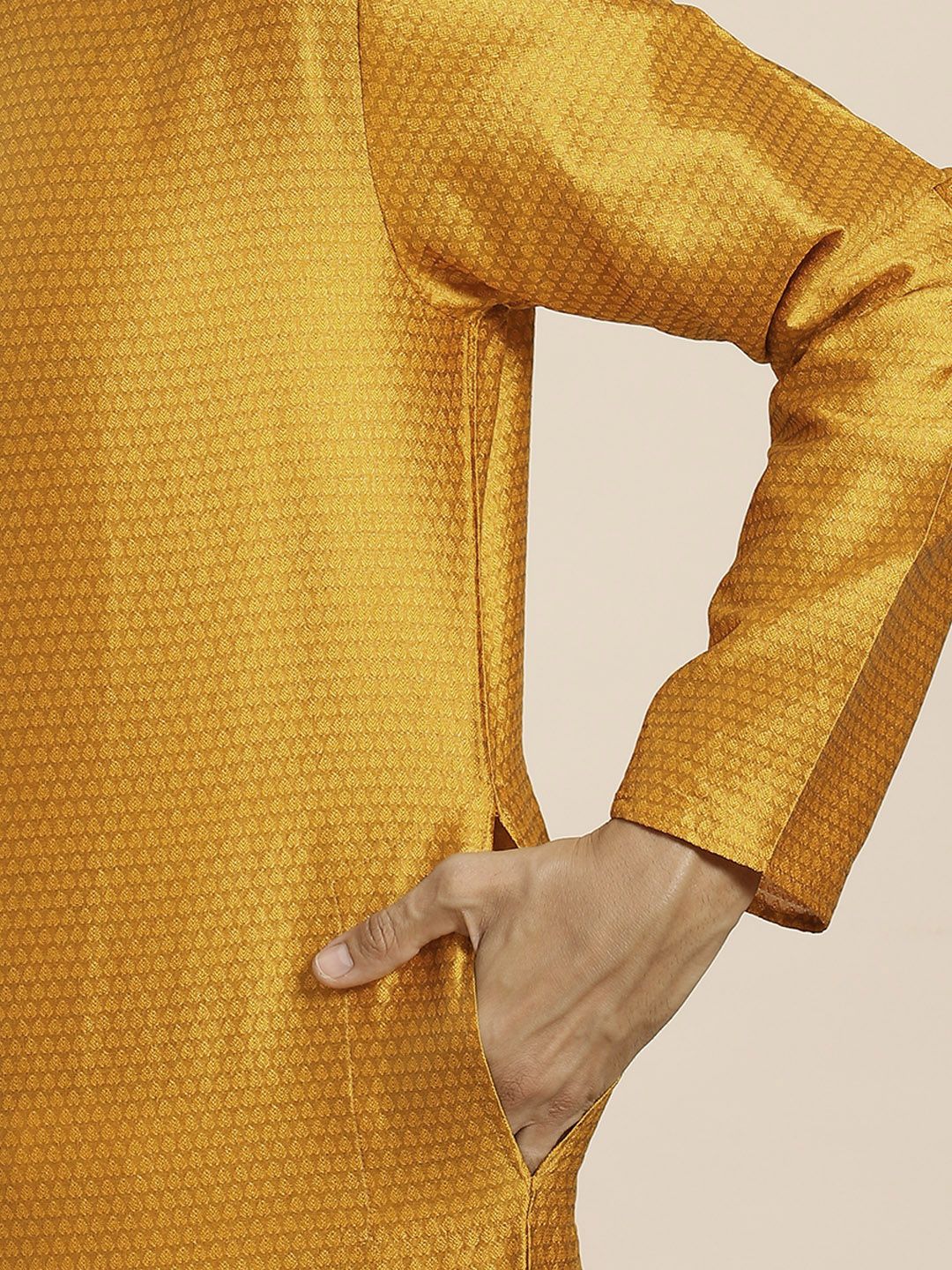 SOJANYA Kurta Kuning Mustard Lelaki