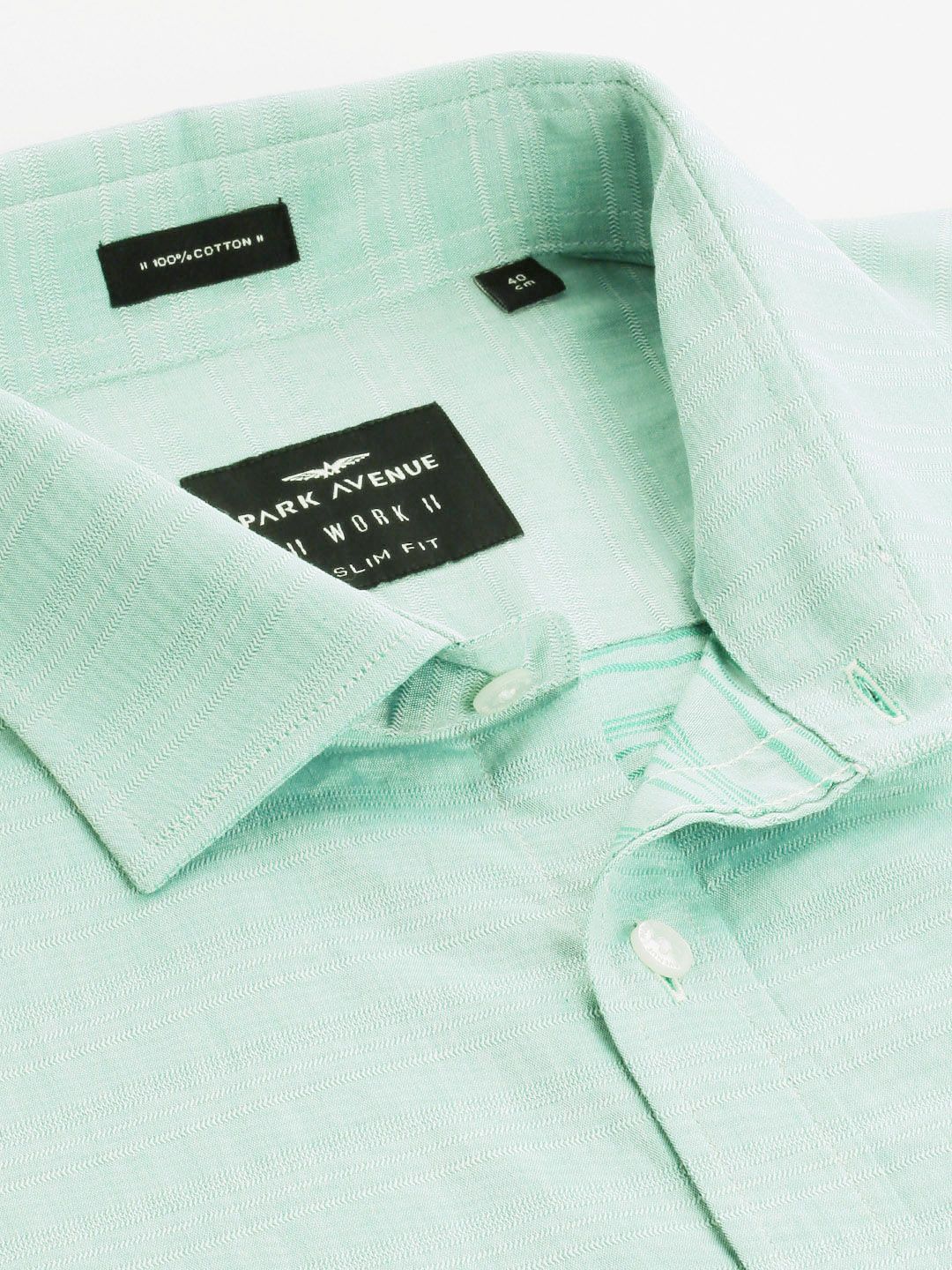 Park Avenue Slim Fit Striped Pure Cotton Formal Shirt