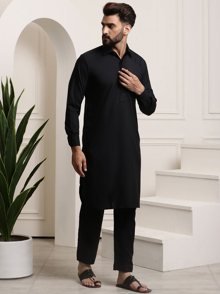 SOJANYA Kolar Baju Lengkung Labuh Pathani Kurta bersama Salwar