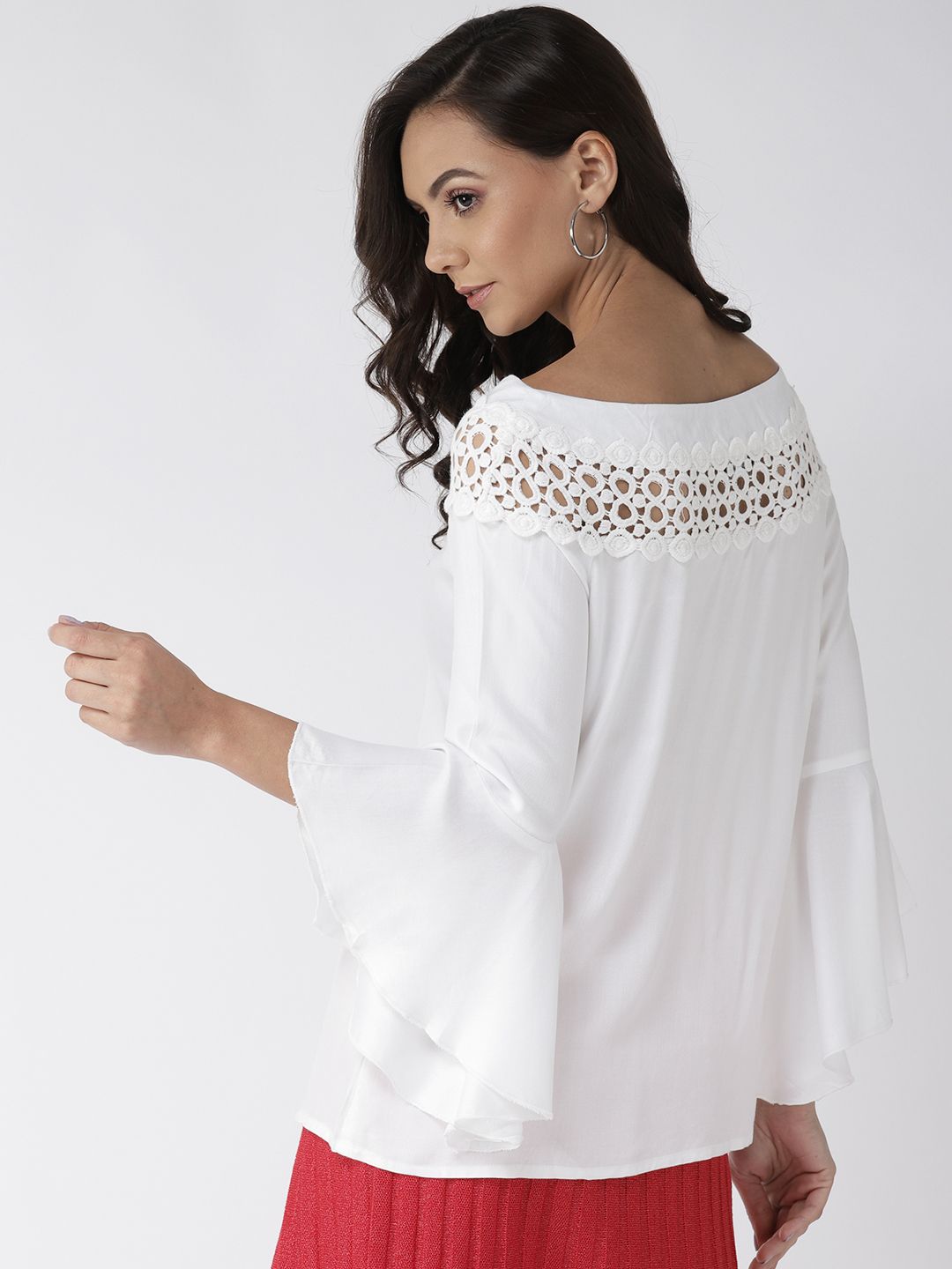 Style Quotient Women Off-White Solid Top