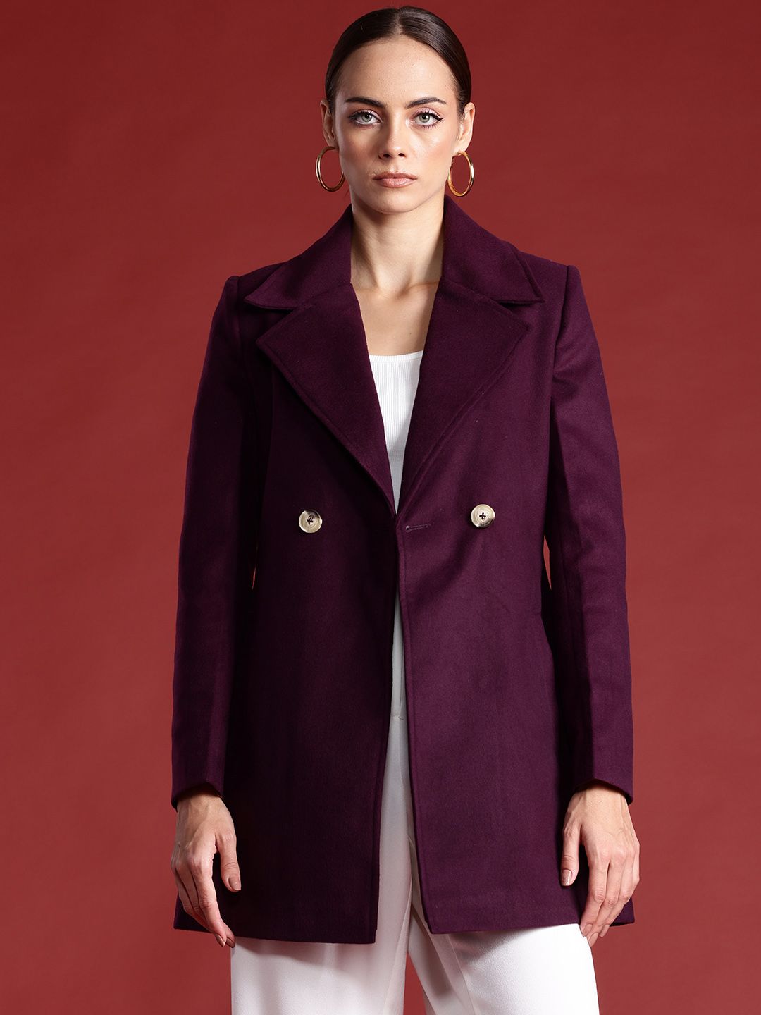 all about you Notched Lapel Trench Coat
