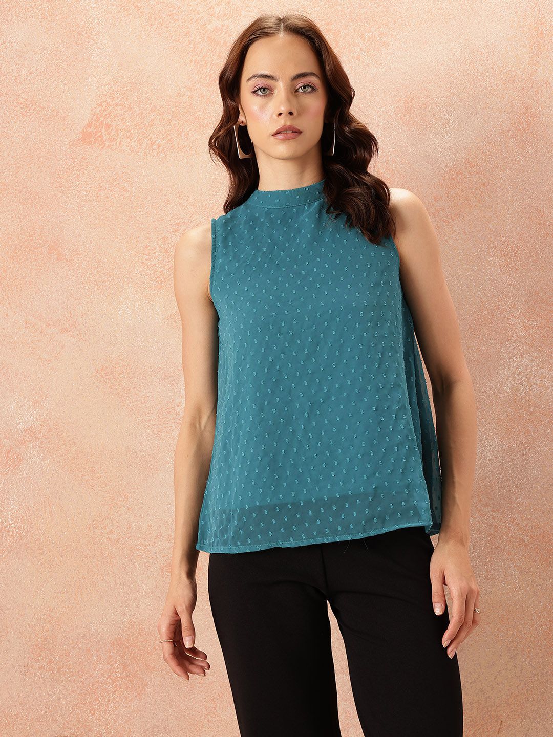 all about you Dobby Textured Sleeveless Top
