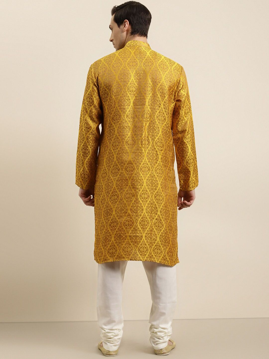 SOJANYA Ethnic Motifs Woven Design Regular Kurta With Churidar