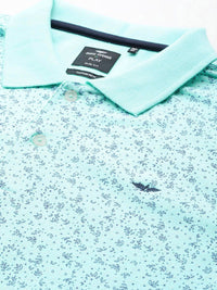 Park Avenue Floral Printed Polo Collar Slim Fit T-shirt