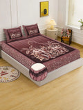 Myntra Elegant Homes Rust 400 TC King Bedsheet with 2 Pillow Covers