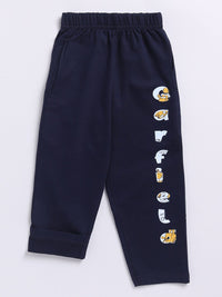 Happy Faces Boys Garfield Printed Pure Cotton T-shirt with Trousers