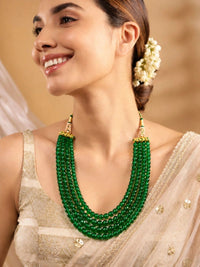 Kalung Manik Tiruan Bersalut Emas PANASH
