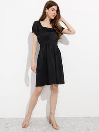DressBerry Monochrome Muse A-Line Dress