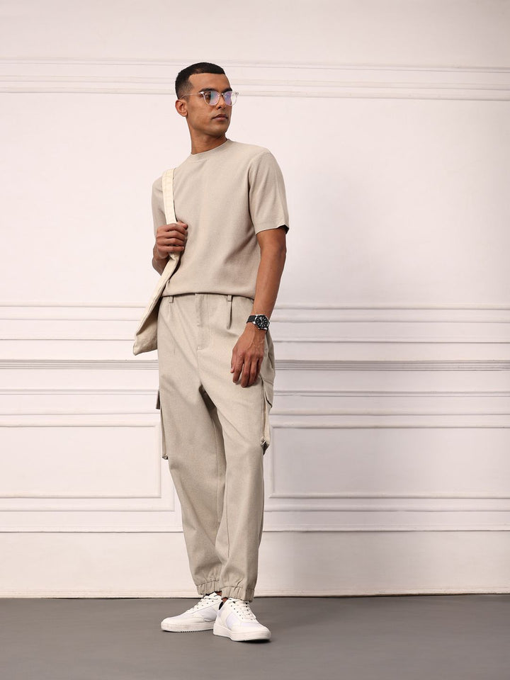 Mr Bowerbird Men Oversized Fit Pleated Cargos